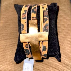 Leopard Band Bracelet Boho Rock and Roll chic